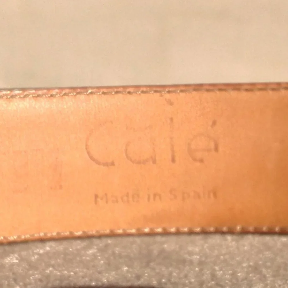 Cale Spain Genuine Lizard  Belt Buckle Sz 36 Brass Buckle + Hardware